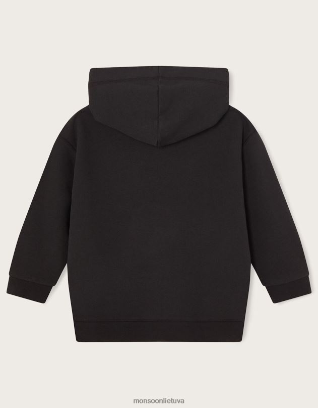 Monsoon tamsoje švytintis gobtuvas mergina juodas apranga DPXBJ1594