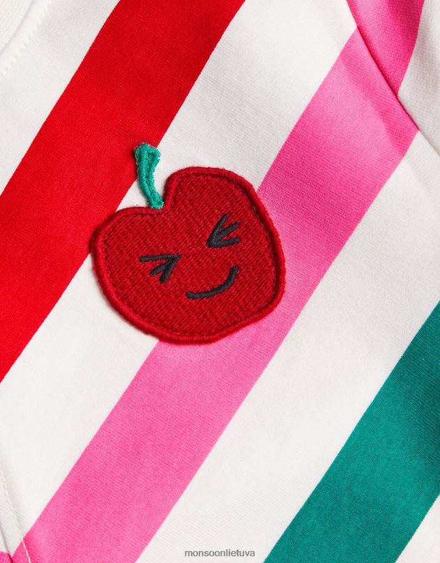 Monsoon vaivorykštės juostelės džemperis su kaklu mergina mėlyna apranga DPXBJ1645