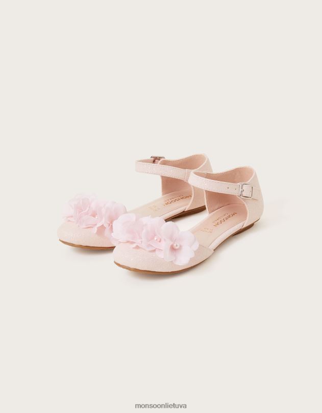 Monsoon gėlių dviejų dalių balerinų butai mergina rožinis avalynė DPXBJ2355