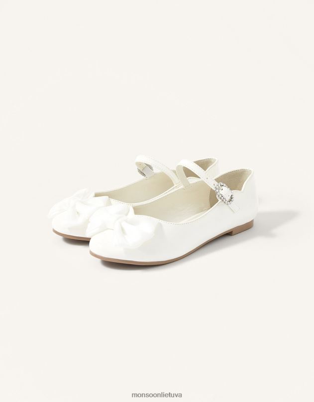 Monsoon kali patentiniai balerina butai mergina dramblio kaulo avalynė DPXBJ2405