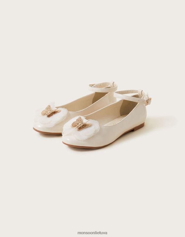 Monsoon kali patentuotas drugelis balerinos buteliai mergina dramblio kaulo avalynė DPXBJ2396