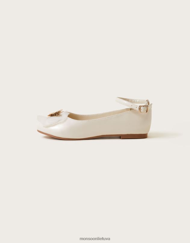 Monsoon kali patentuotas drugelis balerinos buteliai mergina dramblio kaulo avalynė DPXBJ2396
