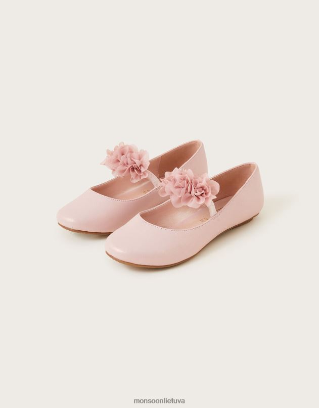 Monsoon korsažo balerinos butai mergina rožinis avalynė DPXBJ2339