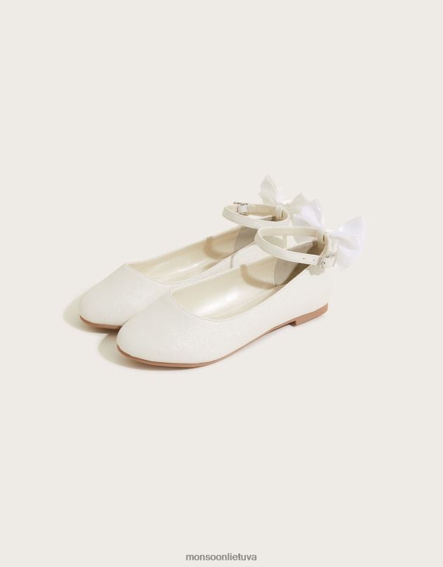 Monsoon organzos lanko balerinos buteliai mergina dramblio kaulo avalynė DPXBJ2338