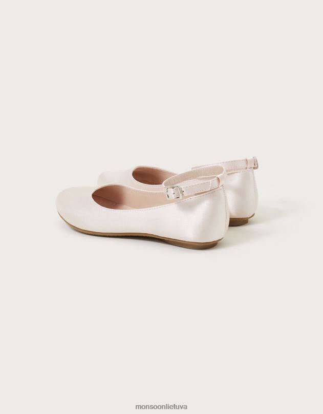 Monsoon satino balerinos buteliai mergina rožinis avalynė DPXBJ2326