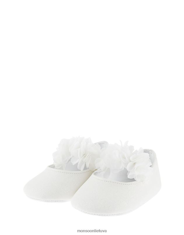 Monsoon blizgantys korso bateliai vaikai dramblio kaulo avalynė DPXBJ2378