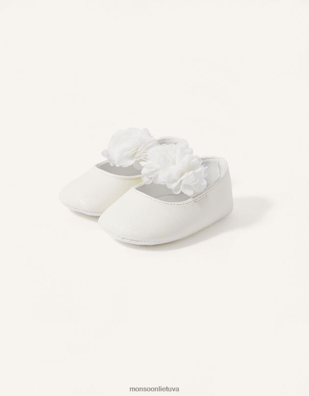 Monsoon blizgantys korso bateliai vaikai dramblio kaulo avalynė DPXBJ2807