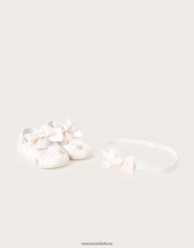 Monsoon kūdikių žiedų bateliai ir bando rinkinys vaikai rožinis avalynė DPXBJ2388