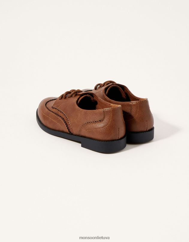 Monsoon brogue batai rudi berniukas rudas avalynė DPXBJ2764