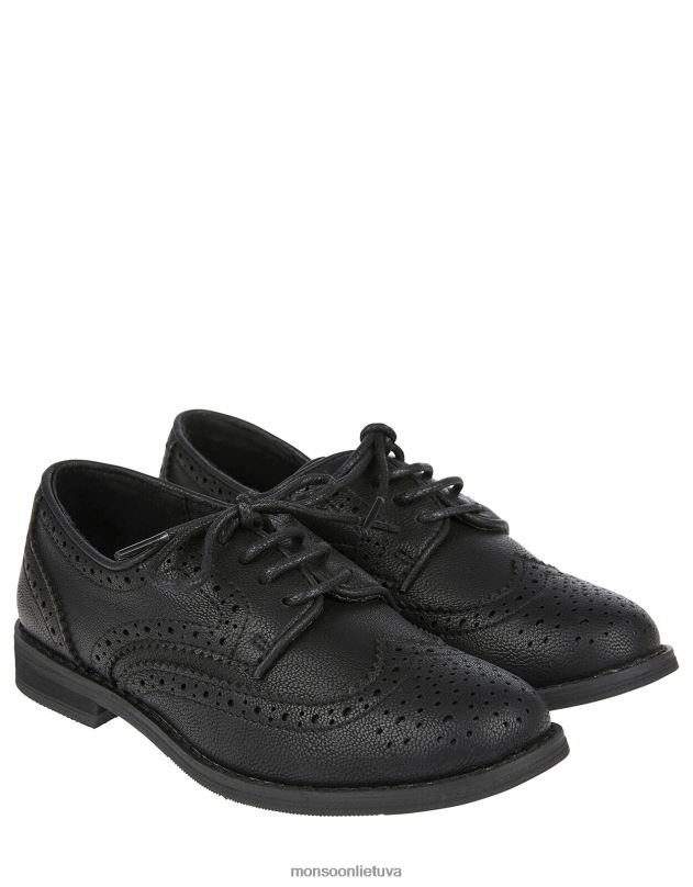 Monsoon juodi brogue batai berniukas juodas avalynė DPXBJ2407