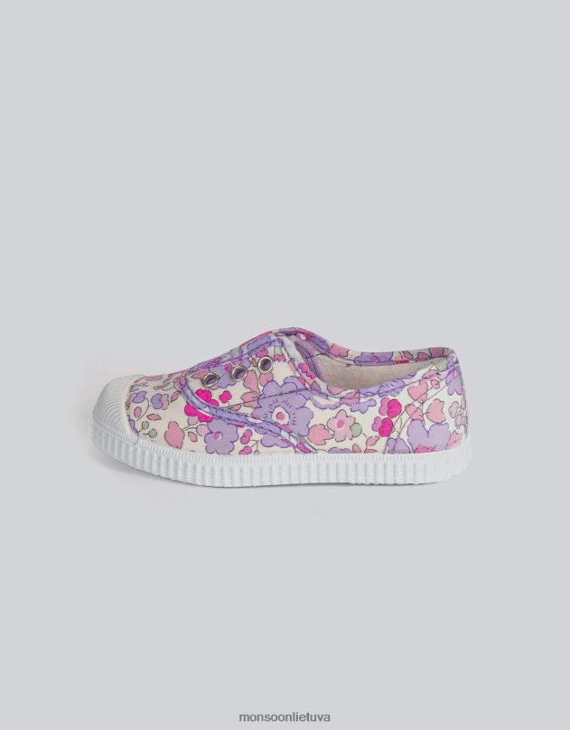 Monsoon hampton canvas plum plimsolls purple vaikai violetinė (alyvinė) avalynė DPXBJ2395
