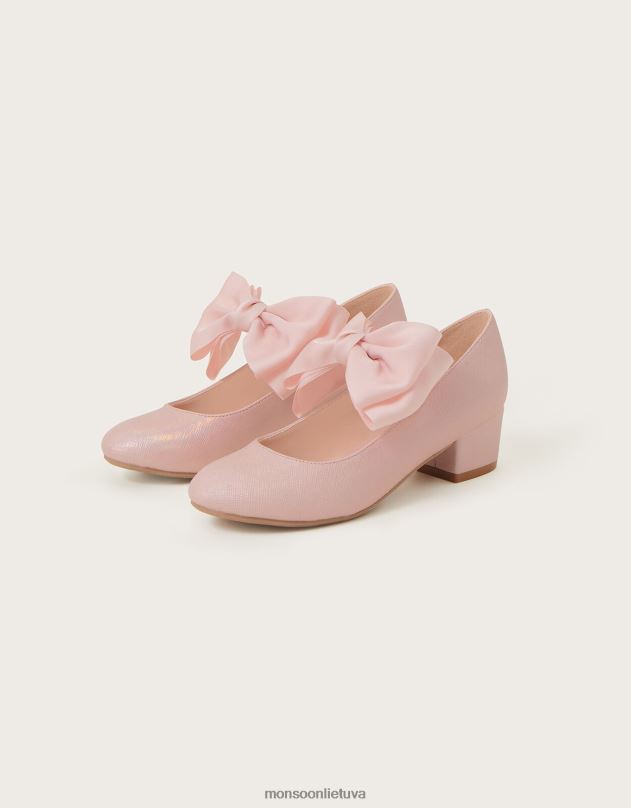 Monsoon aguoniniai atlasiniai aukštakulniai mergina rožinis avalynė DPXBJ2328