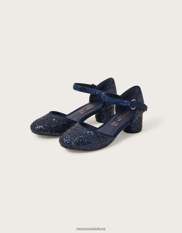 Monsoon apakinti dviejų dalių blokiniai bateliai su kulnais mergina mėlyna (navy) avalynė DPXBJ1617