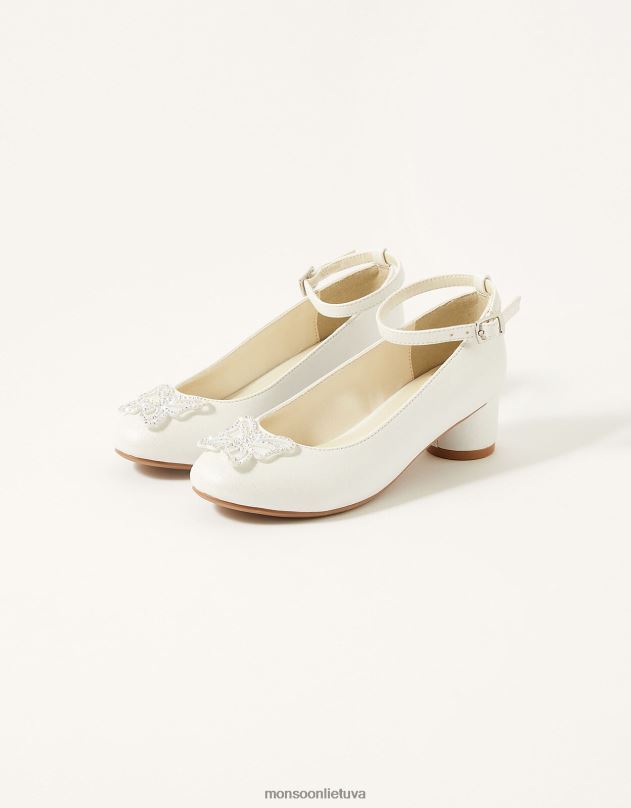 Monsoon blizgantys diamante butterfly aukštakulniai mergina dramblio kaulo avalynė DPXBJ2369