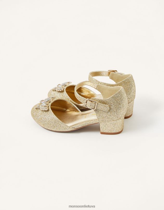 Monsoon blizgantys drugelio aukštakulniai mergina auksas avalynė DPXBJ2387