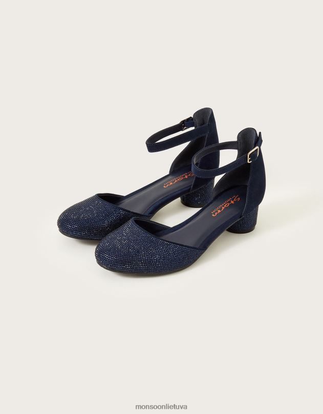 Monsoon deimantiniai dviejų dalių kulniukai mergina mėlyna (navy) avalynė DPXBJ1914