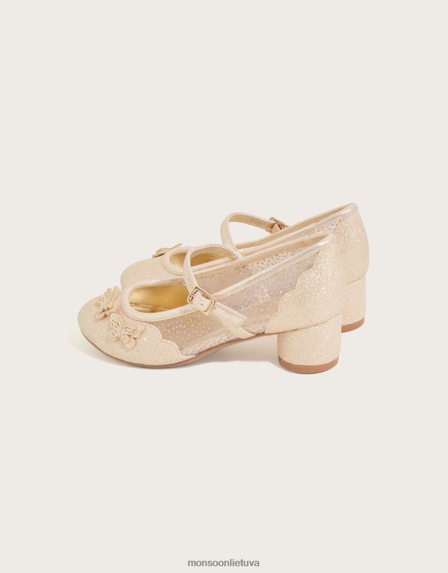 Monsoon drugelių princesės aukštakulniai mergina auksas avalynė DPXBJ1904