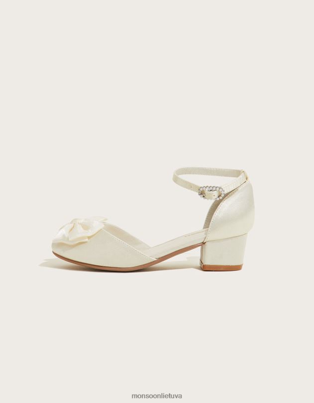 Monsoon kali satin dviejų dalių kulniukai mergina dramblio kaulo avalynė DPXBJ2373