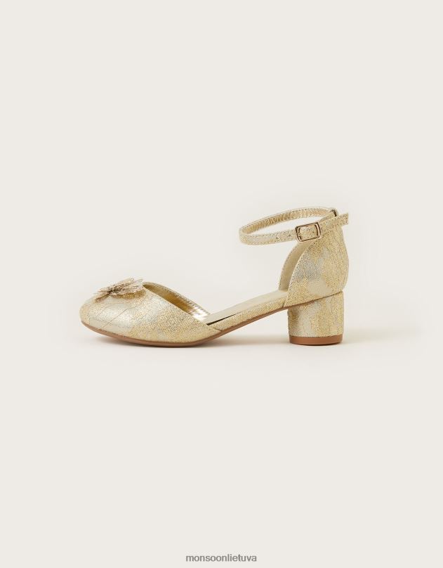 Monsoon nėriniuoti drugeliai dviejų dalių kulniukai mergina auksas avalynė DPXBJ2336