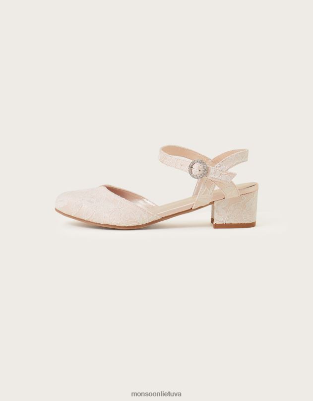 Monsoon nėriniuoti dviejų dalių kulniukai mergina rožinis avalynė DPXBJ2359