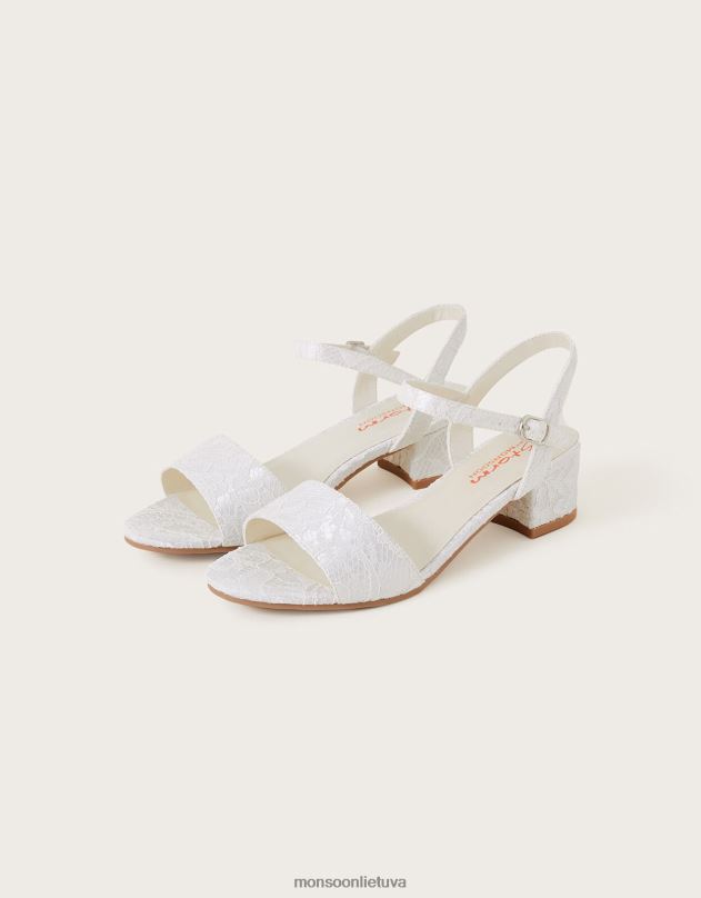 Monsoon nėriniuotos basutės mergina dramblio kaulo avalynė DPXBJ2349