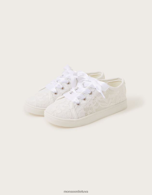 Monsoon vestuviniai nėrinių treniruokliai mergina dramblio kaulo avalynė DPXBJ1889