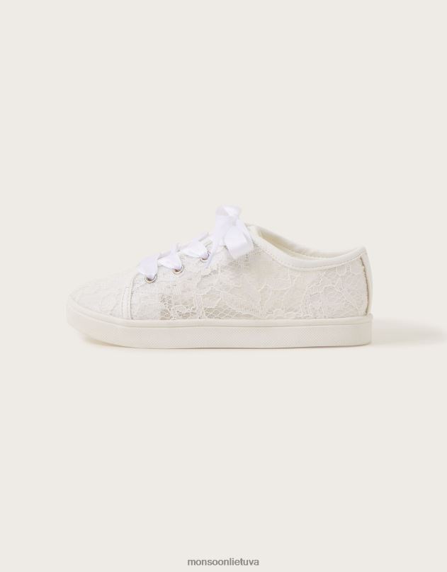 Monsoon vestuviniai nėrinių treniruokliai mergina dramblio kaulo avalynė DPXBJ1889