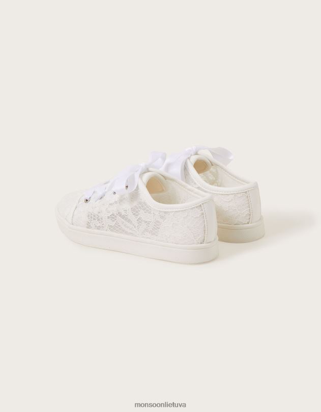 Monsoon vestuviniai nėrinių treniruokliai mergina dramblio kaulo avalynė DPXBJ1889