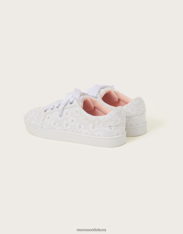 Monsoon vestuviniai perliniai treniruokliai mergina dramblio kaulo avalynė DPXBJ2763