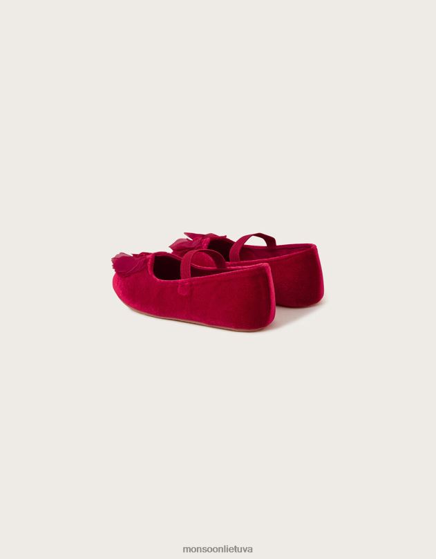 Monsoon cancan aksominiai vaikštynės batai raudoni vaikai raudona avalynė DPXBJ2310