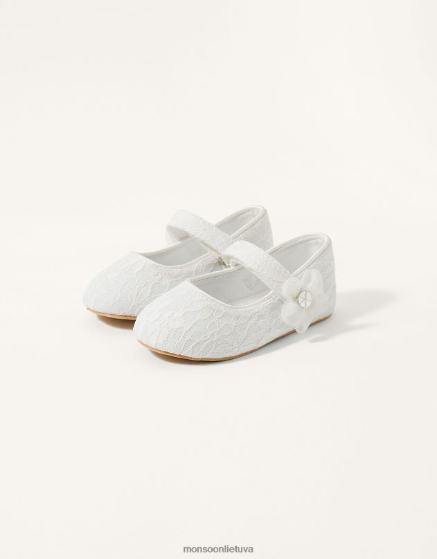 Monsoon nėriniuoti lankai vaikštynės dramblio kaulo spalvos vaikai dramblio kaulo avalynė DPXBJ2774