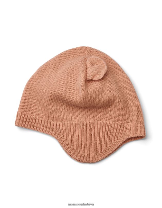 Monsoon Liewood milan beanie su ausimis vaikai rožinis priedas DPXBJ2652