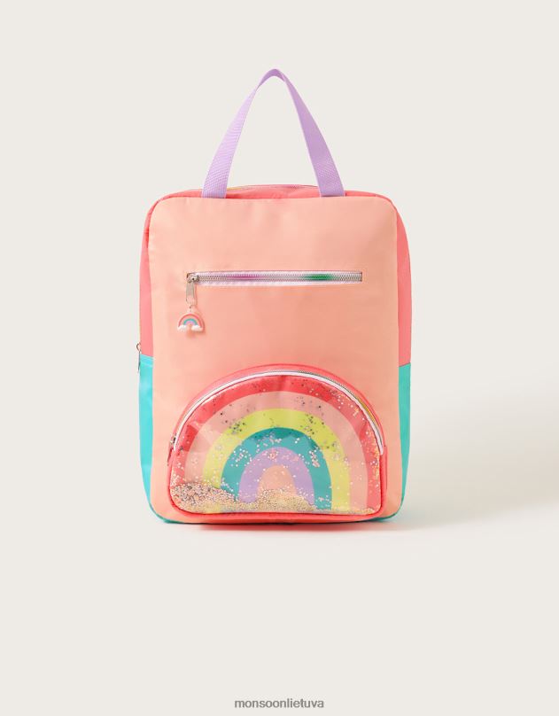 Monsoon Colorblock vaivorykštės kuprinė vaikai mada priedas DPXBJ2495