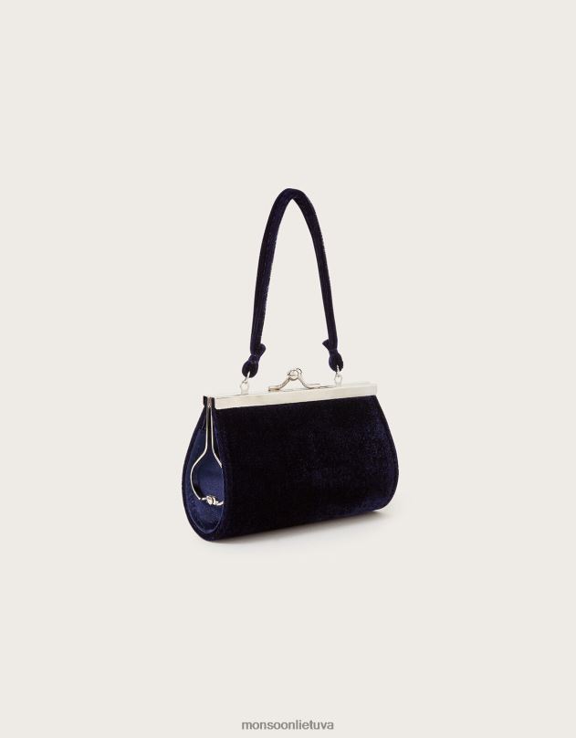 Monsoon aksominis lankelis mini krepšys mergina stilingas priedas DPXBJ1777