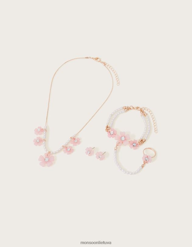 Monsoon gėlių grotelių papuošalų rinkinys mergina stilingas priedas DPXBJ1794