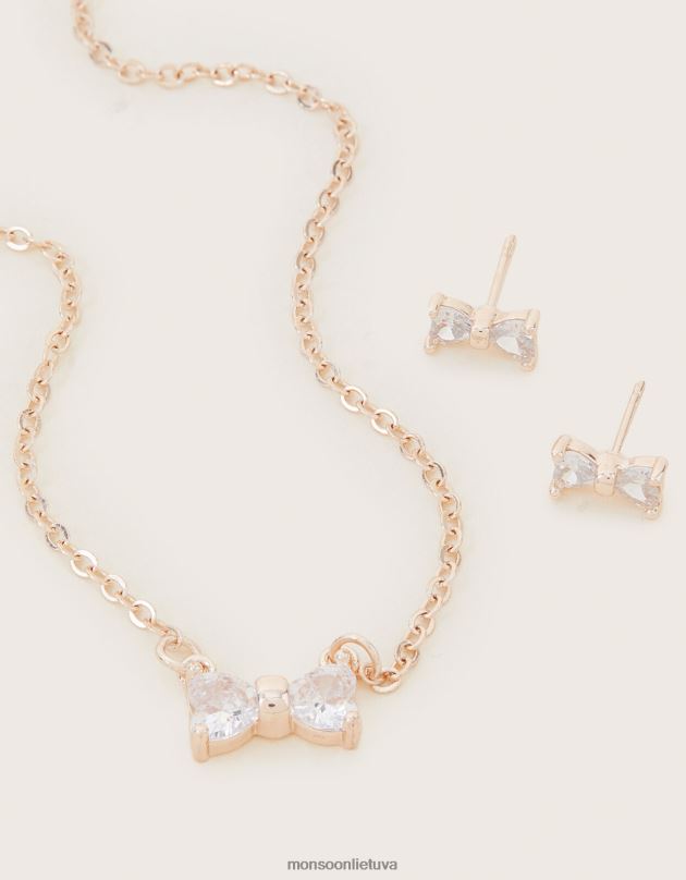 Monsoon kubinio cirkonio lanko papuošalų rinkinys mergina mada priedas DPXBJ2410