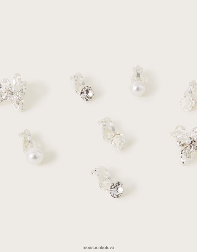 Monsoon pamergės prisegami auskarai 4 pak mergina stilingas priedas DPXBJ2745