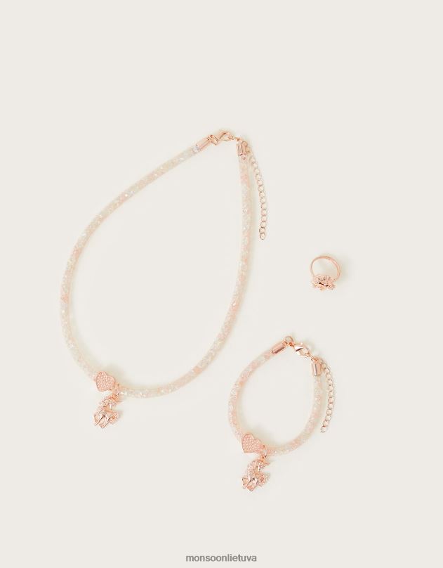 Monsoon papuošalų rinkinys su vienaragiais mergina stilingas priedas DPXBJ2506