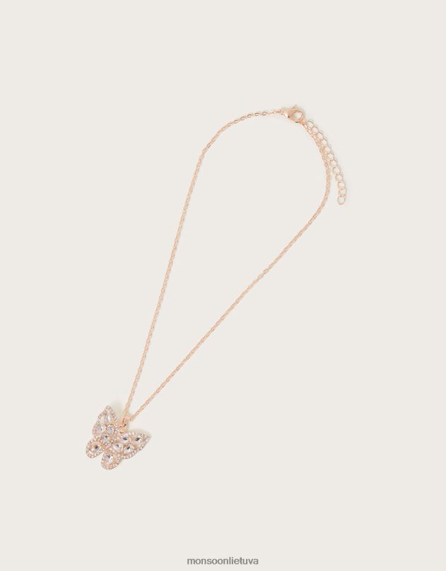 Monsoon super blizgantis drugelio karoliai mergina grakštus priedas DPXBJ2558