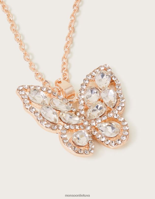 Monsoon super blizgantis drugelio karoliai mergina grakštus priedas DPXBJ2558