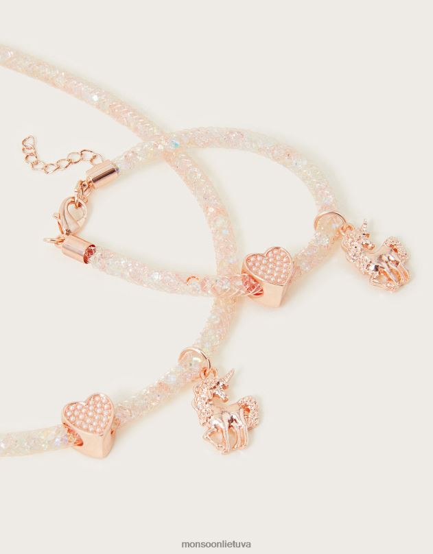 Monsoon vienaragis kaklo papuošalas ir apyrankės rinkinys mergina stilingas priedas DPXBJ2421