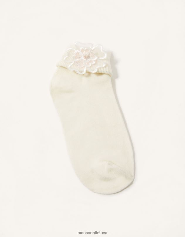 Monsoon 3d gėlių kojinės mergina dramblio kaulo priedas DPXBJ2721