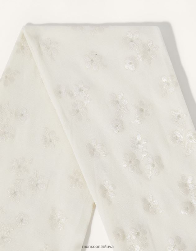 Monsoon Gėlių perlato rašto pėdkelnės mergina dramblio kaulo priedas DPXBJ2727