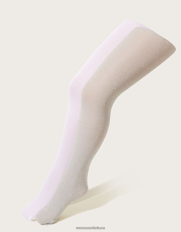 Monsoon žaižaruojančių metalinių pėdkelnių rinkinys iš dviejų mergina sidabras priedas DPXBJ2643