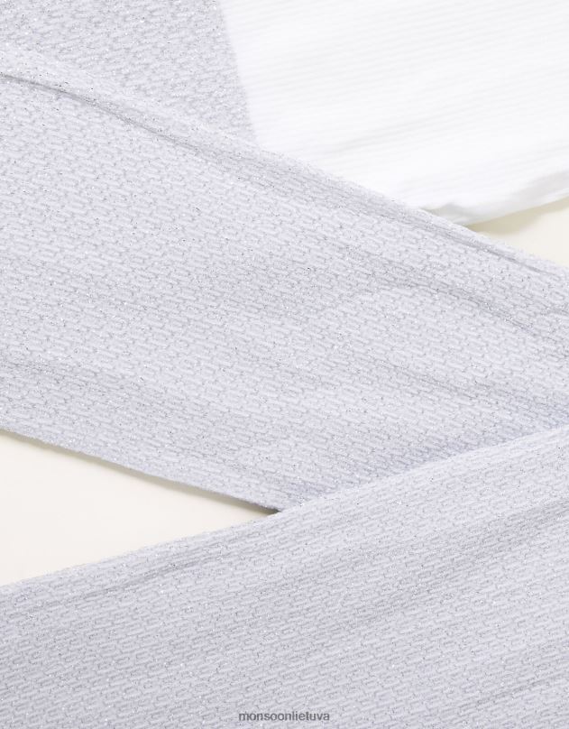 Monsoon annetės blizgančios pėdkelnės mergina baltas priedas DPXBJ2717