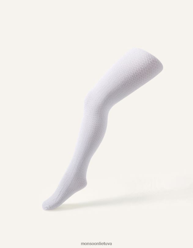 Monsoon annetės blizgančios pėdkelnės mergina baltas priedas DPXBJ2717