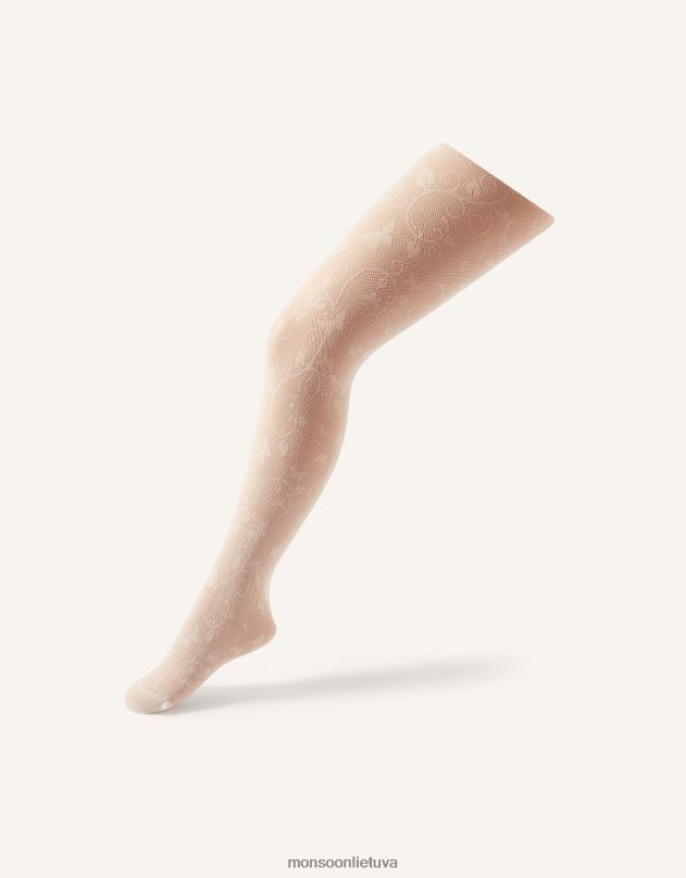 Monsoon drugelio nėriniuotos pėdkelnės mergina dramblio kaulo priedas DPXBJ2707