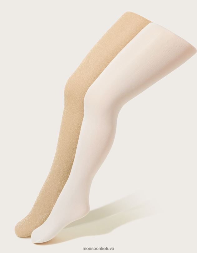 Monsoon kūdikių blizgančių metalinių pėdkelnių rinkinys mergina auksas priedas DPXBJ2634