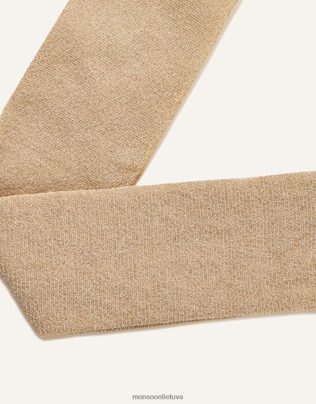 Monsoon kūdikių blizgančių nailoninių pėdkelnių rinkinys iš dviejų mergina auksas priedas DPXBJ2733