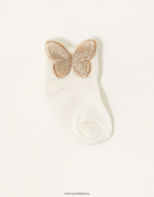 Monsoon kūdikių drugelių kojinės mergina auksas priedas DPXBJ2729